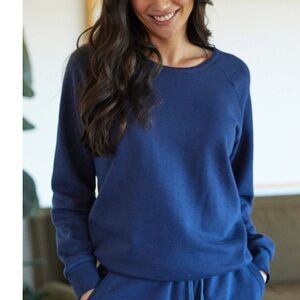Outerknown Astor Sweatshirt Marine Blue S NWT